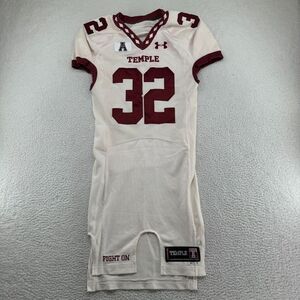 Under Armour Temple Owls Player Issued Football Jersey #32 Mens Size 42 White